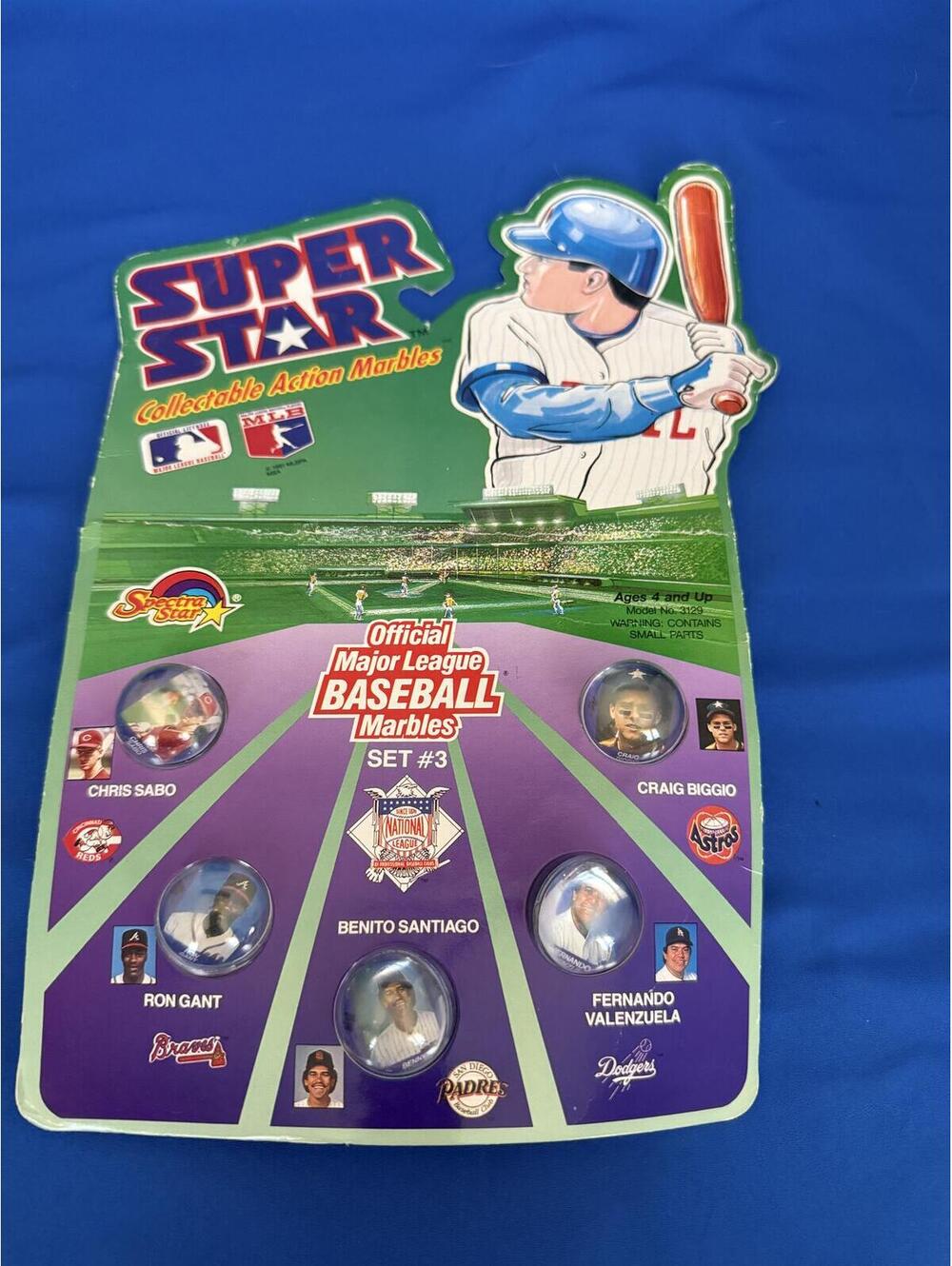 Two 1990 Spectra Star MLB Super Star Collectible Action Marbles Set #3